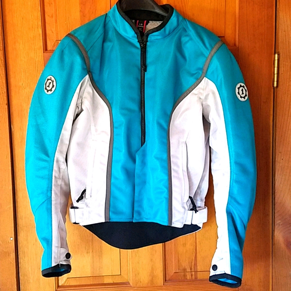 First Gear Women's Mesh Teal Motorcycle Jacket